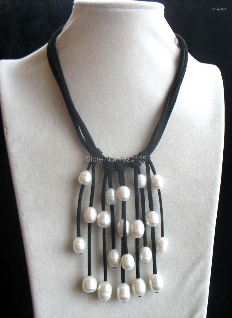Chains 5rows Freshwater Pearl Necklace White Egg 18inch And Black Leather Wholesale FPPJ
Chains 5rows Freshwater Pearl Necklace White Egg 18inch And Black Leather Wholesale FPPJ