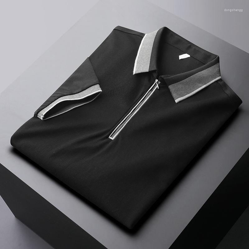 Men's T Shirts Mulberry Silk High-end Brand Polo Shirt Short Sleeve Men's Ice Lapel T-shirt 2023 Summer Semi-zipper Business Casual, Black
Men's T Shirts Mulberry Silk High-end Brand Polo Shirt Short Sleeve Men's Ice Lapel T-shirt 2023 Summer Semi-zipper Business Casual, Black