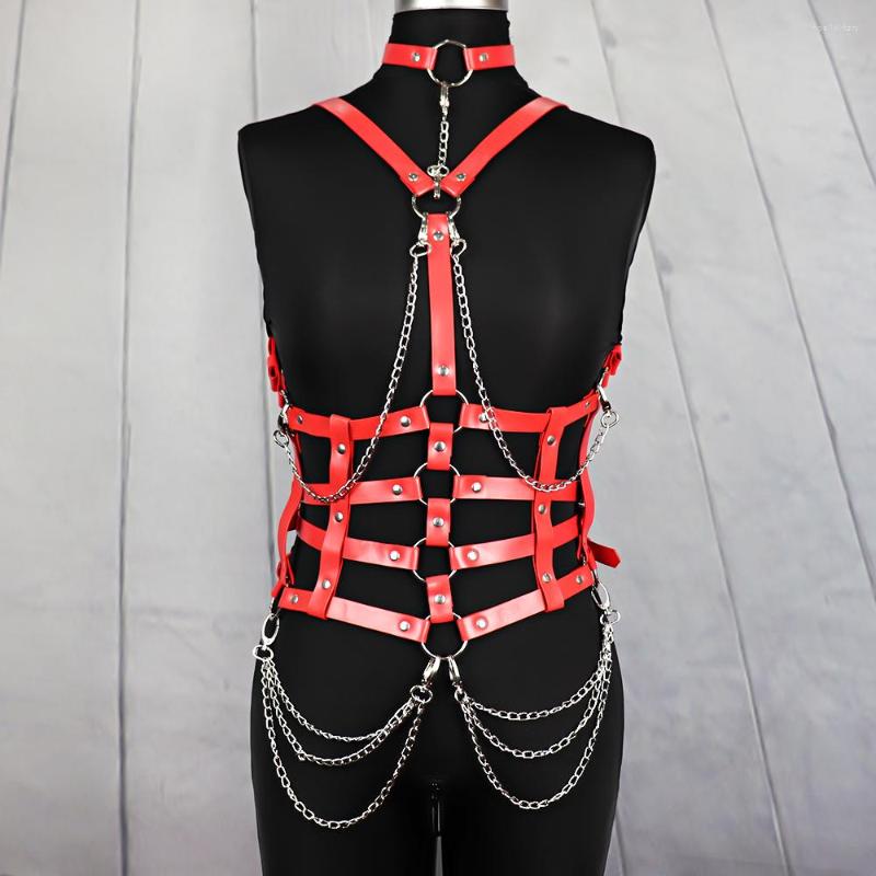 Garters UYEE Gothic PU Leather Harness For Women Chain Body Bondage Lingerie Belt Red Punk Bra Cage Straps Festival Rave, Lb-167r
Garters UYEE Gothic PU Leather Harness For Women Chain Body Bondage Lingerie Belt Red Punk Bra Cage Straps Festival Rave, Lb-167r