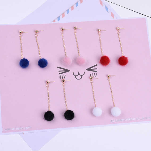 Dangle Chandelier Korean Sweet Ball Fashion Temperament Big Hair Ball Earrings Long Tassel Hair Ball Plush Earrings Autumn And Winter Earrings G230313
Dangle Chandelier Korean Sweet Ball Fashion Temperament Big Hair Ball Earrings Long Tassel Hair Ball Plush Earrings Autumn And Winter Earrings G230313