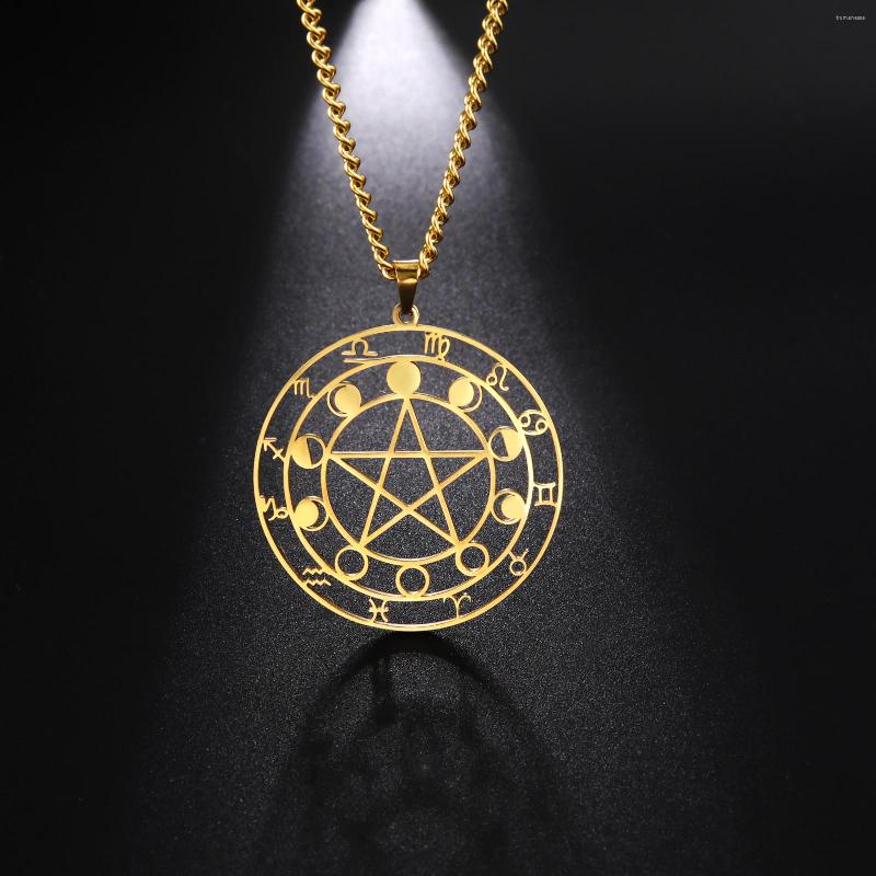Chains Sipuris 12 Constellations Moon Phases Star Vintage Stainless Steel Necklace For Women Witchcraft Gothic Golden Choker Jewelry
Chains Sipuris 12 Constellations Moon Phases Star Vintage Stainless Steel Necklace For Women Witchcraft Gothic Golden Choker Jewelry