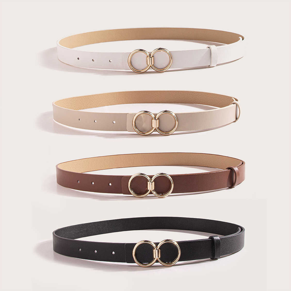 Waist Chain Belts Buckles Men's Women's Spring new 8-button simple and versatile women's PU belt popular fashion commuter buckle belt, Black
Waist Chain Belts Buckles Men's Women's Spring new 8-button simple and versatile women's PU belt popular fashion commuter buckle belt, Black