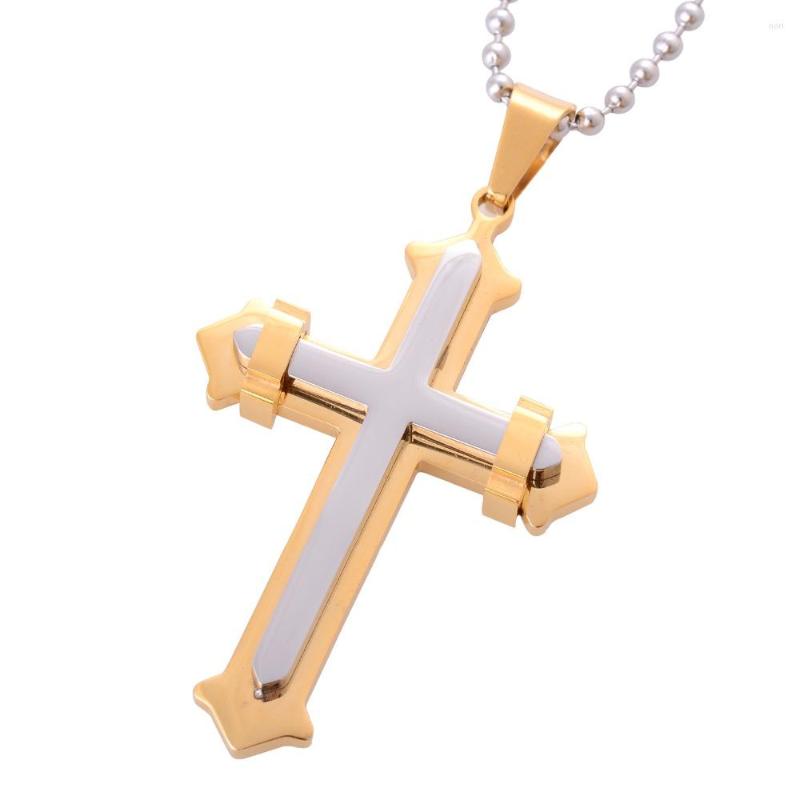 Pendant Necklaces 316L Stainless Steel Cross Gold Color And Blace With Free Chain Necklace
Pendant Necklaces 316L Stainless Steel Cross Gold Color And Blace With Free Chain Necklace