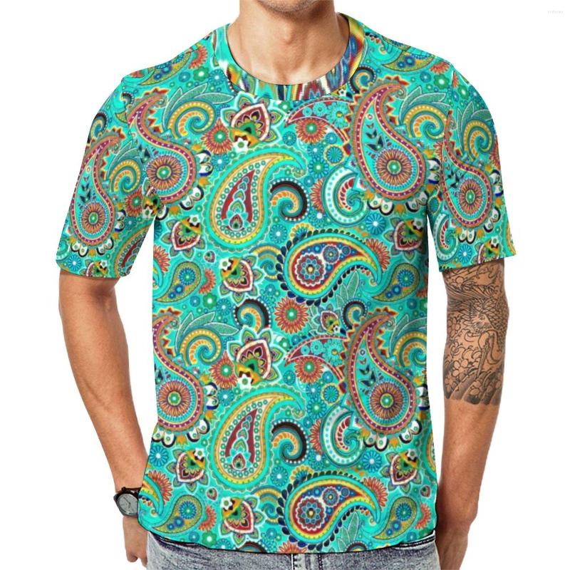Men' T Shirts Colorful Paisley Print T-Shirt Vintage Floral Fun Crewneck Tshirt Premium Men Tees Plus Size, Style-6
Men' T Shirts Colorful Paisley Print T-Shirt Vintage Floral Fun Crewneck Tshirt Premium Men Tees Plus Size, Style-6