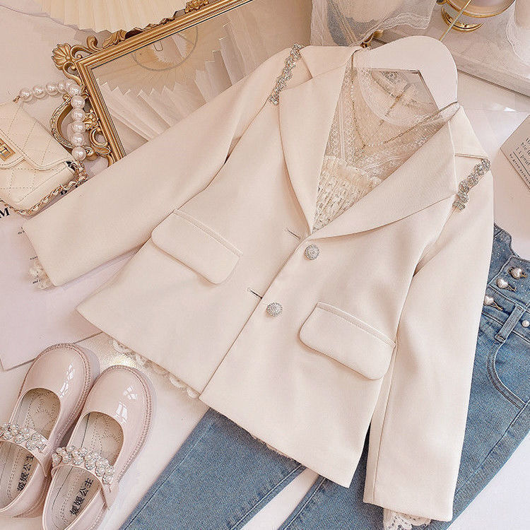 Suits Kids Girls Blazers Suit Beige Cotton Suits Arrival Children Princess Casual Blazers Kids Girls Spring Autumn Clothing 230313
Suits Kids Girls Blazers Suit Beige Cotton Suits Arrival Children Princess Casual Blazers Kids Girls Spring Autumn Clothing 230313