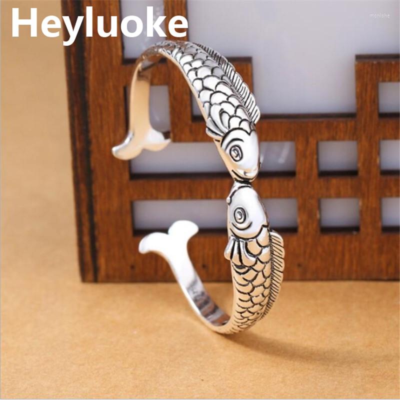 Bangle Pulseiras Tibetan Sliver Vintage Bracelet Fashion Kiss Fish 2 Colors Opening Women's Party Jewelry Accessories
Bangle Pulseiras Tibetan Sliver Vintage Bracelet Fashion Kiss Fish 2 Colors Opening Women's Party Jewelry Accessories