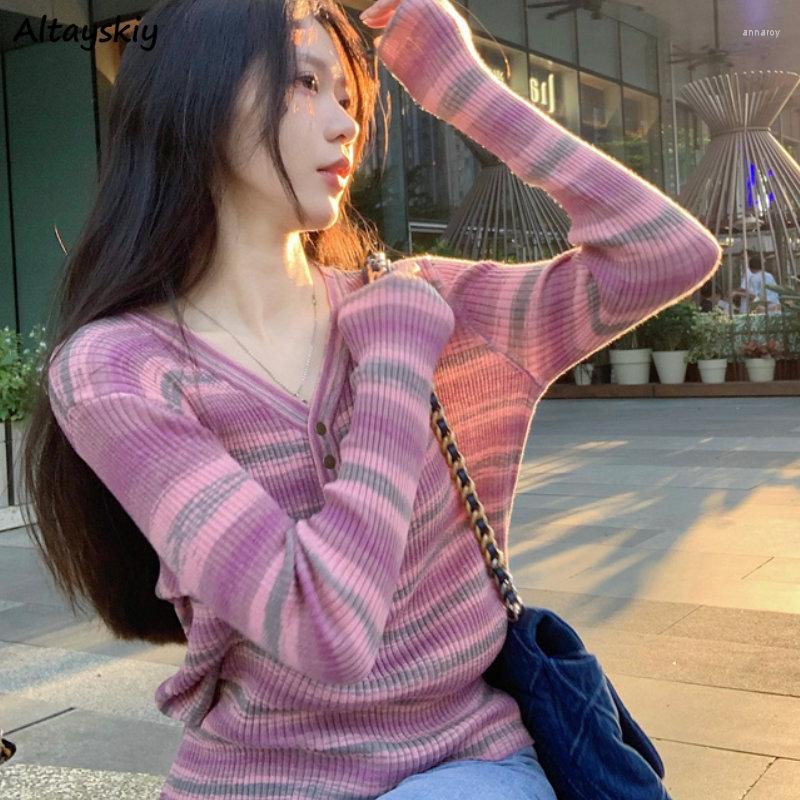 Women' Sweaters Panelled Striped Pullovers Women V-neck Slim Long Sleeve Casual Leisure Spring All-match Soft Fashion Simple Streetwear, Pink
Women' Sweaters Panelled Striped Pullovers Women V-neck Slim Long Sleeve Casual Leisure Spring All-match Soft Fashion Simple Streetwear, Pink