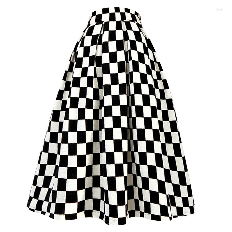 Skirts 2023 Autumn Winter Vintage Elegant Classic Women Black White Plaid High Waist Long Pleated Chenille Skirt Office Lady Work Wear, 01
Skirts 2023 Autumn Winter Vintage Elegant Classic Women Black White Plaid High Waist Long Pleated Chenille Skirt Office Lady Work Wear, 01