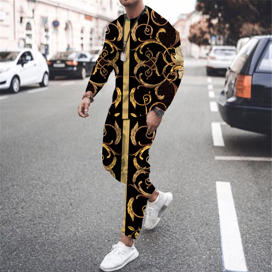 Men' Tracksuits Tracksuit Set Men 2 piece Men' Clothing Suit Ice Silk Summer Streetwear 3D luxury Vintage Long Sleeve Printed Man Sportswea 230313, Jogging set 1
Men' Tracksuits Tracksuit Set Men 2 piece Men' Clothing Suit Ice Silk Summer Streetwear 3D luxury Vintage Long Sleeve Printed Man Sportswea 230313, Jogging set 1