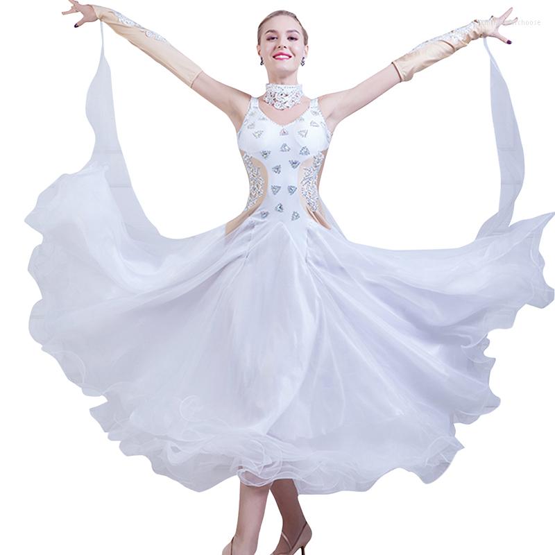 Stage Wear White/red/black Dance Ballroom Competition Crystal Dresses Modern Waltz Foxtrot Standard Costumes Dress For Women
Stage Wear White/red/black Dance Ballroom Competition Crystal Dresses Modern Waltz Foxtrot Standard Costumes Dress For Women