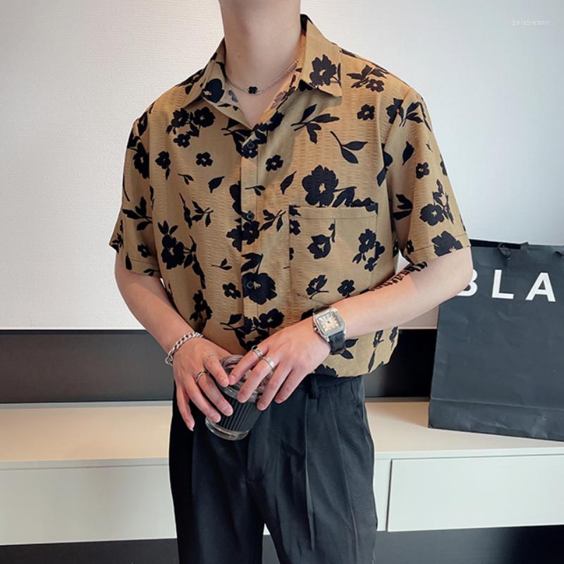 Men's Casual Shirts 2023 Summer Flower For Men Short Sleeve Loose Shirt Streetwear Social Party Harajuku Oversized Clothing, Khaki
Men's Casual Shirts 2023 Summer Flower For Men Short Sleeve Loose Shirt Streetwear Social Party Harajuku Oversized Clothing, Khaki
