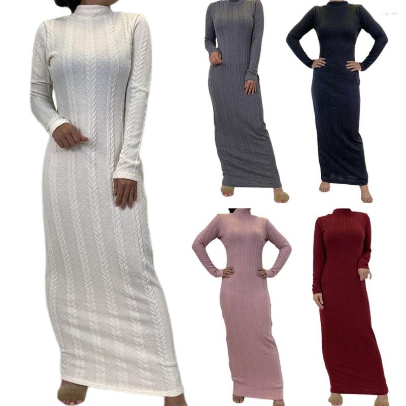 Ethnic Clothing 2023 Long Cotton Knitted Women Maxi Sweater Dress Warm Turtleneck Muslim Solid Color Sleeve Islamic Winter Abaya
Ethnic Clothing 2023 Long Cotton Knitted Women Maxi Sweater Dress Warm Turtleneck Muslim Solid Color Sleeve Islamic Winter Abaya