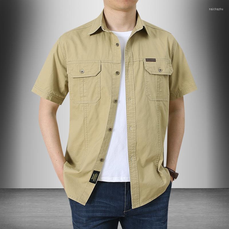 Men's Casual Shirts Summer Short-sleeved Shirt Loose Men's Military Half-sleeved Solid Color Slim, Turmeric
Men's Casual Shirts Summer Short-sleeved Shirt Loose Men's Military Half-sleeved Solid Color Slim, Turmeric