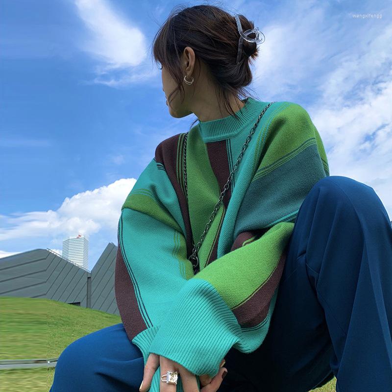 Women's Sweaters Autumn Green Striped Oversized Sweater Women Clothing Long Sleeve Top Pullover Tops Kawaii Clothes Korean Fashion
Women's Sweaters Autumn Green Striped Oversized Sweater Women Clothing Long Sleeve Top Pullover Tops Kawaii Clothes Korean Fashion