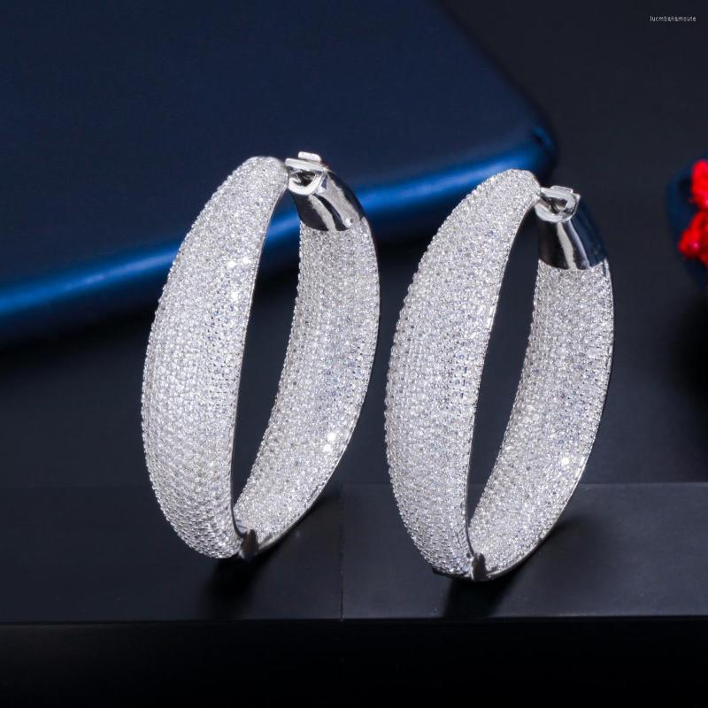 Hoop Earrings European And American Simple Flash Studded Zircon Glisten Round Party Clothing Accessories
Hoop Earrings European And American Simple Flash Studded Zircon Glisten Round Party Clothing Accessories