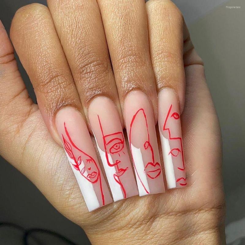 False Nails 24Pcs/Set Art Abstract Face Design Nail French Full Cover Fake Glue DIY Manicure Tools, Jp1436
False Nails 24Pcs/Set Art Abstract Face Design Nail French Full Cover Fake Glue DIY Manicure Tools, Jp1436