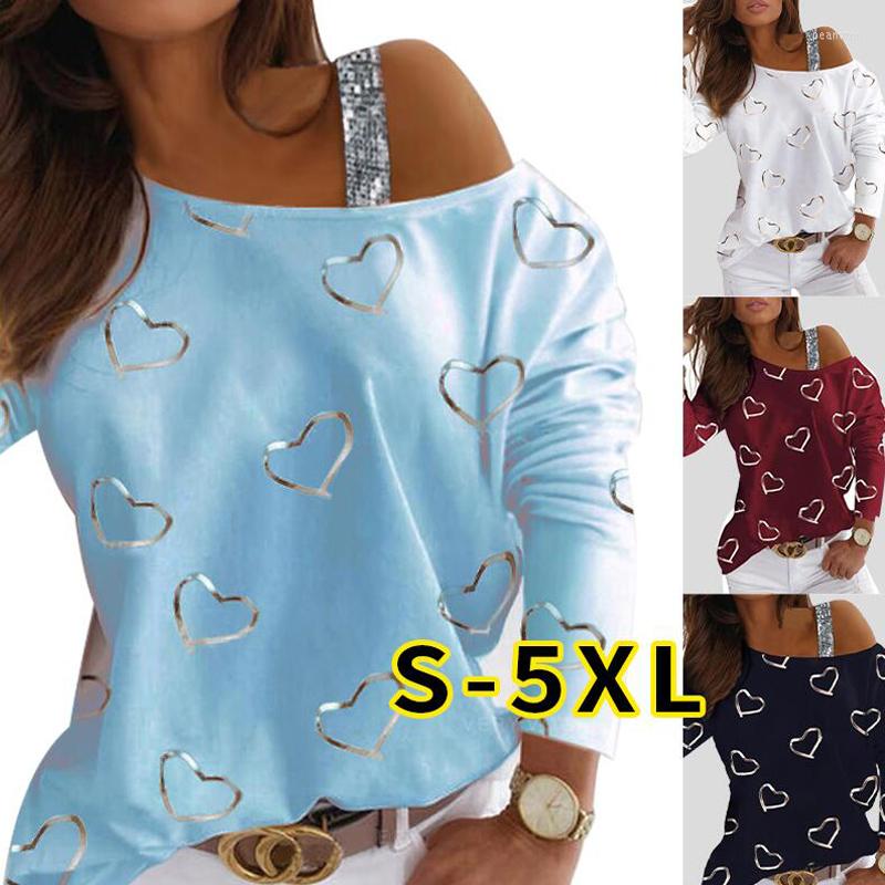 Women' T Shirts Women Sey Cold Shoulder Love Print Blouse Female Casual Loose Long Sleeve T-shirt Tops Valentine' Day Gift For Her, Black
Women' T Shirts Women Sey Cold Shoulder Love Print Blouse Female Casual Loose Long Sleeve T-shirt Tops Valentine' Day Gift For Her, Black