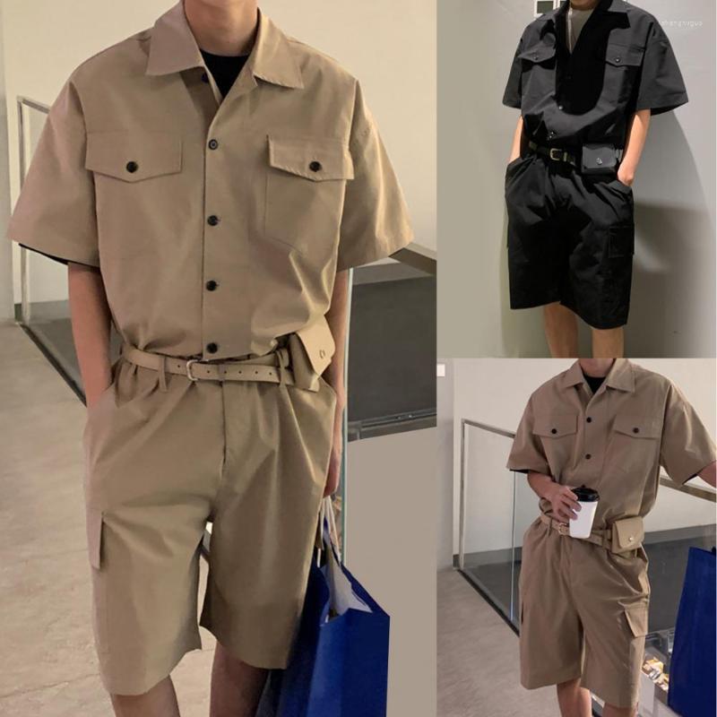 Men's Pants Men Romper With Bag Breathable Vintage Bib Solid Color Pockets Overalls For Summer, Khaki
Men's Pants Men Romper With Bag Breathable Vintage Bib Solid Color Pockets Overalls For Summer, Khaki