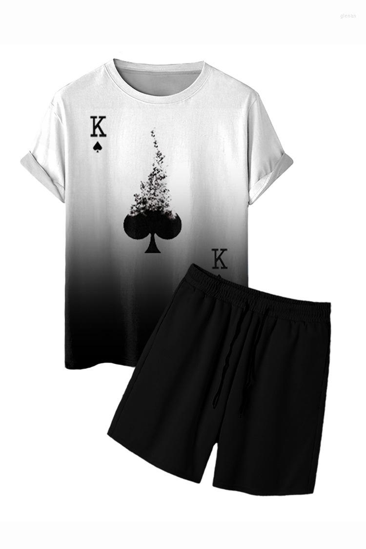 Men's Tracksuits Fashion 3D Spades K Print Summer Men Tracksuit Sets TShirt Shorts Outfits Two Piece High Quality Casual Male Jogging Man
Men's Tracksuits Fashion 3D Spades K Print Summer Men Tracksuit Sets TShirt Shorts Outfits Two Piece High Quality Casual Male Jogging Man