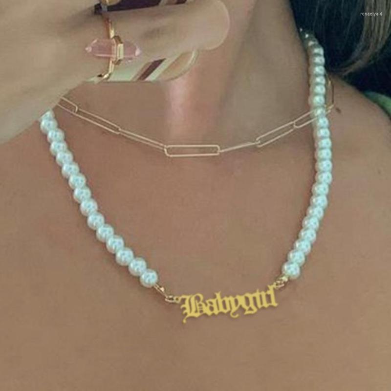 Chains JUST FEEL Stainless Steel Babygirl Letter Pendant Necklace For Women 12 Constellation Imitation Pearl Chain Jewelry
Chains JUST FEEL Stainless Steel Babygirl Letter Pendant Necklace For Women 12 Constellation Imitation Pearl Chain Jewelry