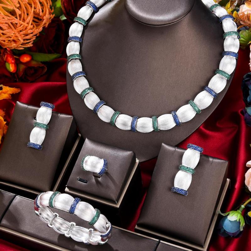 Necklace Earrings Set Missvikki Trendy Luxury African 4 For Women Wedding Party Zircon Crystal Dubai Bridal Jewelry Gift, Picture shown
Necklace Earrings Set Missvikki Trendy Luxury African 4 For Women Wedding Party Zircon Crystal Dubai Bridal Jewelry Gift, Picture shown