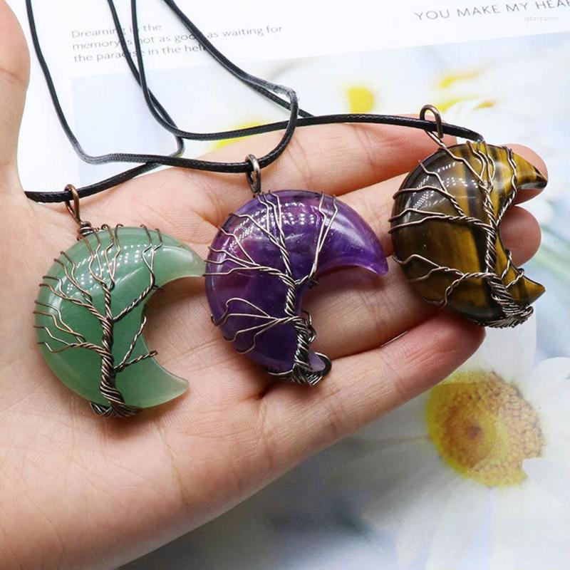 Pendant Necklaces Good Quality Gold Color Wire Wrap Handmade Moon Shape Tiger Eye Quartz Stone Pendants 1pc
Pendant Necklaces Good Quality Gold Color Wire Wrap Handmade Moon Shape Tiger Eye Quartz Stone Pendants 1pc