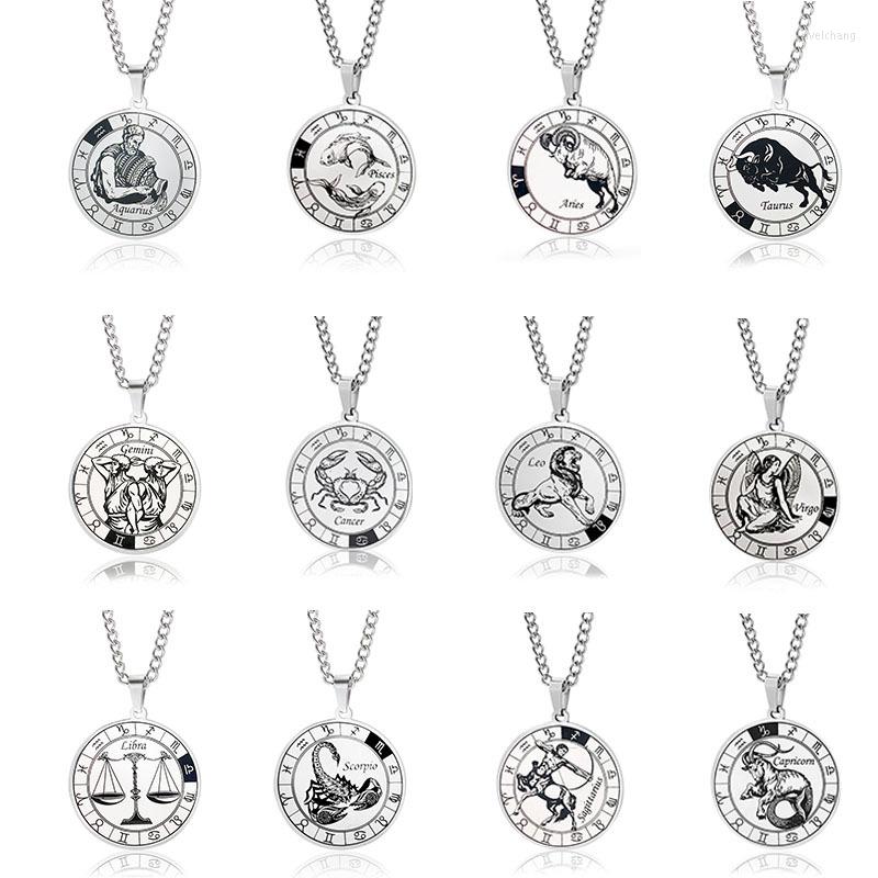 Pendant Necklaces 12 Constellation Necklace Men Women Fashion Retro Stainless Steel Transfer Lucky Daily Accessories
Pendant Necklaces 12 Constellation Necklace Men Women Fashion Retro Stainless Steel Transfer Lucky Daily Accessories
