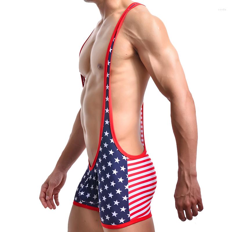Men' Tank Tops Sexy Men Undershirt Striped Soft USA Flag Bodysuit Jumpsuits Wrestling Singlets Undershirts Bulge Pouch Boxer Shorts, Beige
Men' Tank Tops Sexy Men Undershirt Striped Soft USA Flag Bodysuit Jumpsuits Wrestling Singlets Undershirts Bulge Pouch Boxer Shorts, Beige