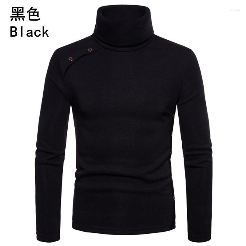 Men's T Shirts 2023 Autumn European Code High Collar Solid Color Long-sleeved Casual Button Decorative Slim Turtleneck Sweater, Green
Men's T Shirts 2023 Autumn European Code High Collar Solid Color Long-sleeved Casual Button Decorative Slim Turtleneck Sweater, Green