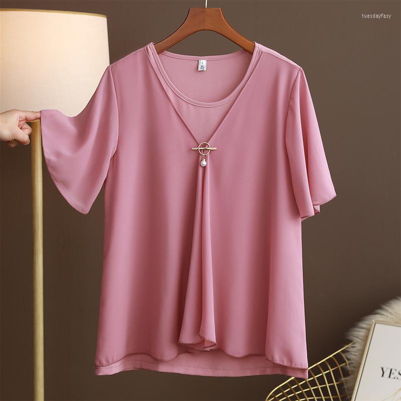 Women's Blouses 2023 Fashion Brand Women's Bell Sleeve Tops Summer Short Chiffon Shirts Solid Color Crew Neck Casual Plus Size 6XL, Green
Women's Blouses 2023 Fashion Brand Women's Bell Sleeve Tops Summer Short Chiffon Shirts Solid Color Crew Neck Casual Plus Size 6XL, Green
