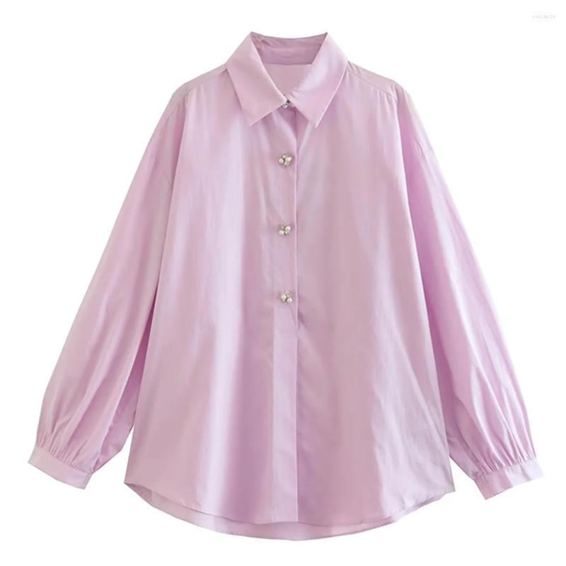 Women's Blouses Maxdutti Vintage Jewelry Button Fashion Elegant Casual Blouse Women Autumn Shirt Tops, Lavender
Women's Blouses Maxdutti Vintage Jewelry Button Fashion Elegant Casual Blouse Women Autumn Shirt Tops, Lavender