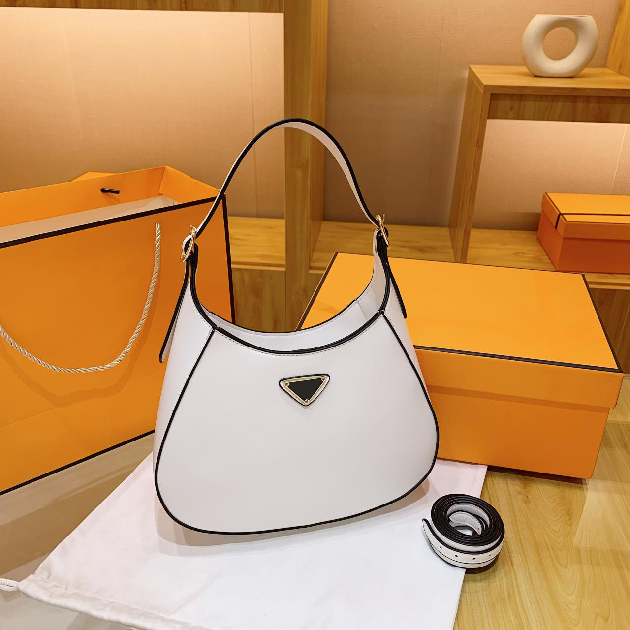 Prade Designer Bags Handbag Shoulder Bag Removable Shoulder Strap Womens Purses and Handbags Internal Spacerbag 27X20X5cm, White
Prade Designer Bags Handbag Shoulder Bag Removable Shoulder Strap Womens Purses and Handbags Internal Spacerbag 27X20X5cm, White