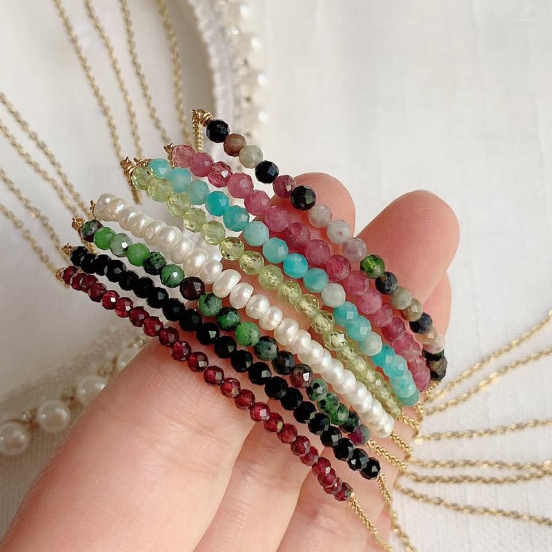 Pendant Necklaces Healing Jewelry Natural Crystal Necklace For Women Small Black Obsidian Pearl Amazonite Pink Tourmalines Stone Choker
Pendant Necklaces Healing Jewelry Natural Crystal Necklace For Women Small Black Obsidian Pearl Amazonite Pink Tourmalines Stone Choker