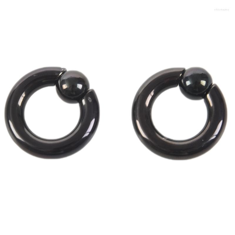 Backs Earrings 2 Lot Pair Of Black Steel Eazy Captive Bead Ear Rings BCR Stud Piercing Jewelry Size:2gauge X 5/8"(16mm)
Backs Earrings 2 Lot Pair Of Black Steel Eazy Captive Bead Ear Rings BCR Stud Piercing Jewelry Size:2gauge X 5/8"(16mm)