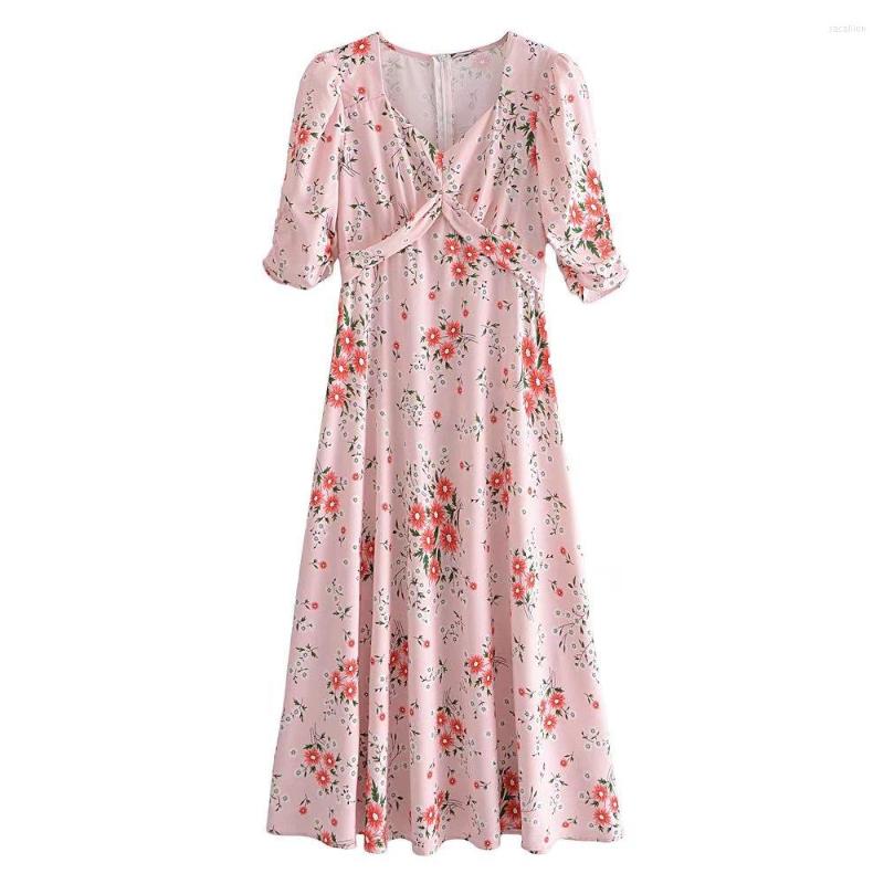 Party Dresses Long Summer Dress Women 2023 Fashion V-neck Short Sleeve Floral Printed Clothing Modern Girl Vestidos, As photo
Party Dresses Long Summer Dress Women 2023 Fashion V-neck Short Sleeve Floral Printed Clothing Modern Girl Vestidos, As photo
