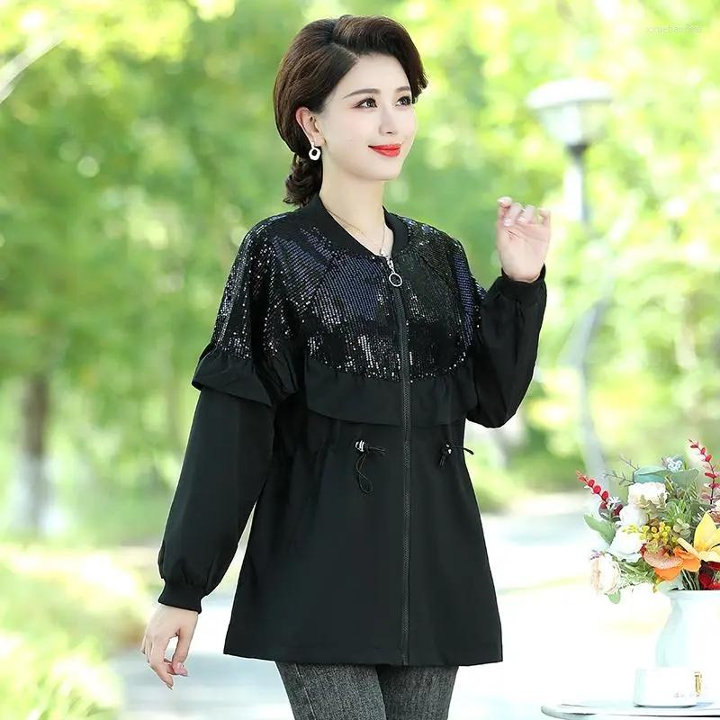 Women's Trench Coats 2023 Spring Autumn Middle-aged Splicing Coat Women Korean Loose Zipper Female Overcoat Windbreaker Tops, White
Women's Trench Coats 2023 Spring Autumn Middle-aged Splicing Coat Women Korean Loose Zipper Female Overcoat Windbreaker Tops, White