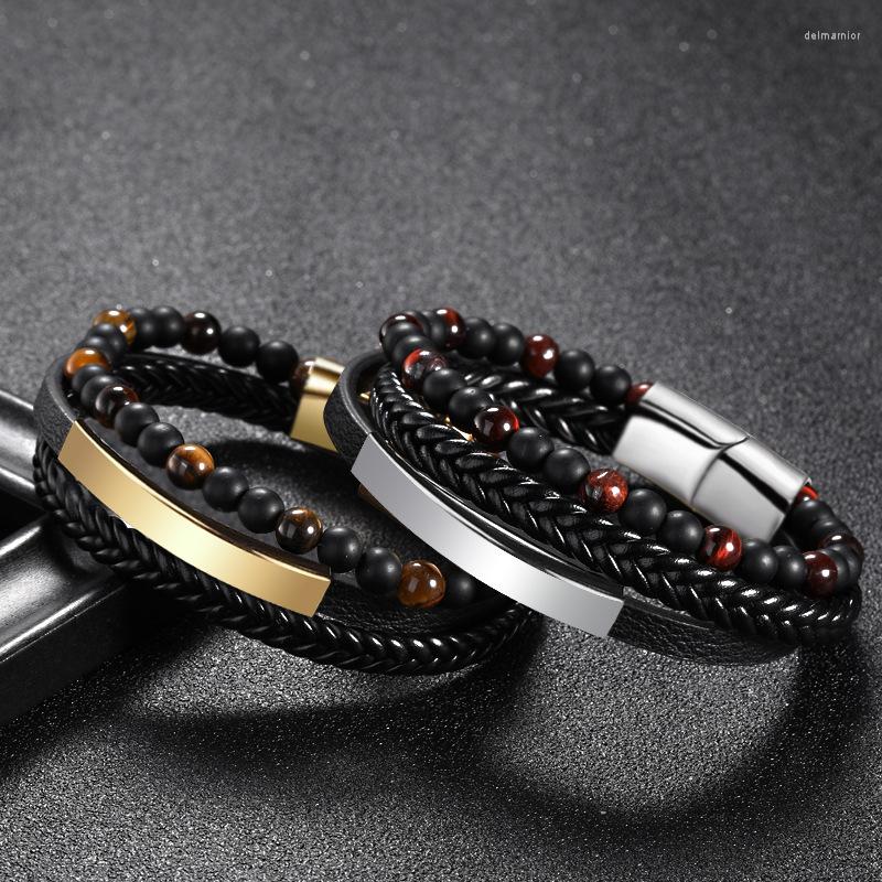 Charm Bracelets 6mm Tiger Eye Stone Bead Bracelet Multilayer Leather Rope Hand Woven Personalized Men's Jewelry Accessories
Charm Bracelets 6mm Tiger Eye Stone Bead Bracelet Multilayer Leather Rope Hand Woven Personalized Men's Jewelry Accessories