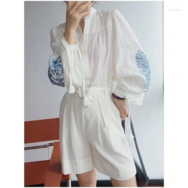 Women' Blouses Women Shirt 2023 Early Autumn Spring And Summer Embroidered Linen Cuff Tassel Lace-up Cotton, White
Women' Blouses Women Shirt 2023 Early Autumn Spring And Summer Embroidered Linen Cuff Tassel Lace-up Cotton, White