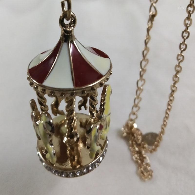 Pendant Necklaces Pretty Merry-go-round Carousel Necklace For Women Evening Party Delicate Wedding Anniversary Gift
Pendant Necklaces Pretty Merry-go-round Carousel Necklace For Women Evening Party Delicate Wedding Anniversary Gift