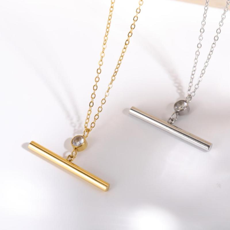 Pendant Necklaces Minimalist Zircon Necklace Stainless Steel Chain Birthday Gift For Friend Accessories Women
Pendant Necklaces Minimalist Zircon Necklace Stainless Steel Chain Birthday Gift For Friend Accessories Women