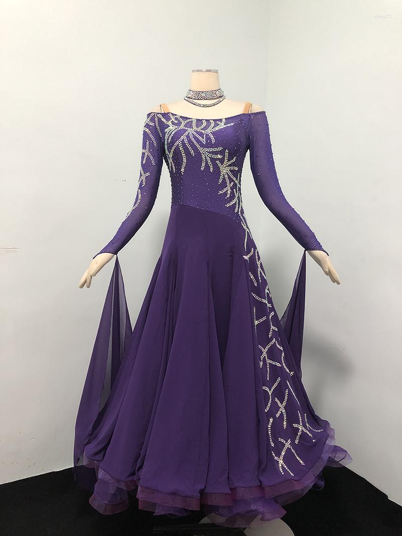 Stage Wear Purple Ballroom Competition Dance Dresses Adult High Quality Waltz Skirt 2023 Lady's Standard Dancing Dress, Other color
Stage Wear Purple Ballroom Competition Dance Dresses Adult High Quality Waltz Skirt 2023 Lady's Standard Dancing Dress, Other color
