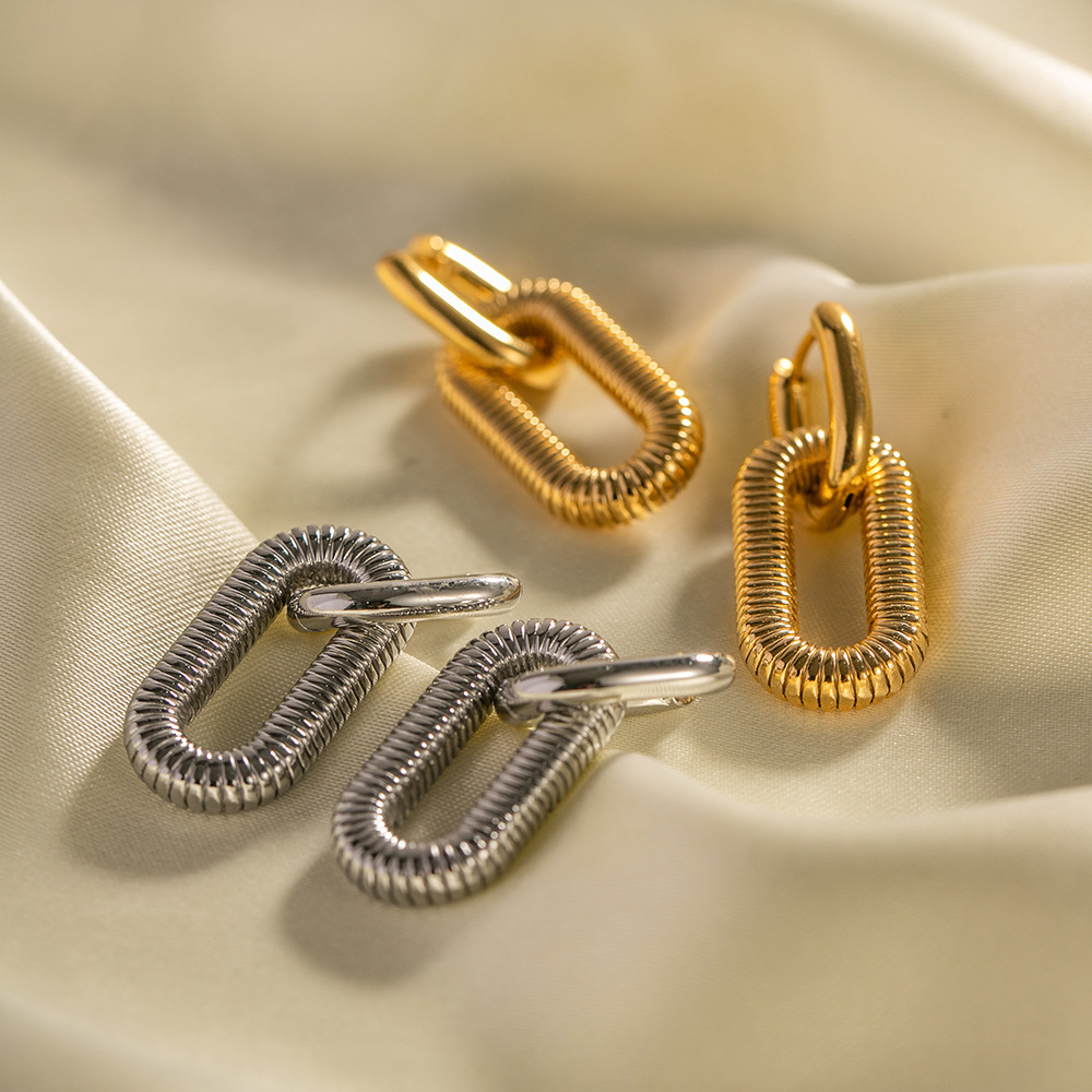 Exaggerated 18K Gold Plated Stainless Steel Chain Earrings ornaments high trend fashion ear accessories wholesale ins new
Exaggerated 18K Gold Plated Stainless Steel Chain Earrings ornaments high trend fashion ear accessories wholesale ins new