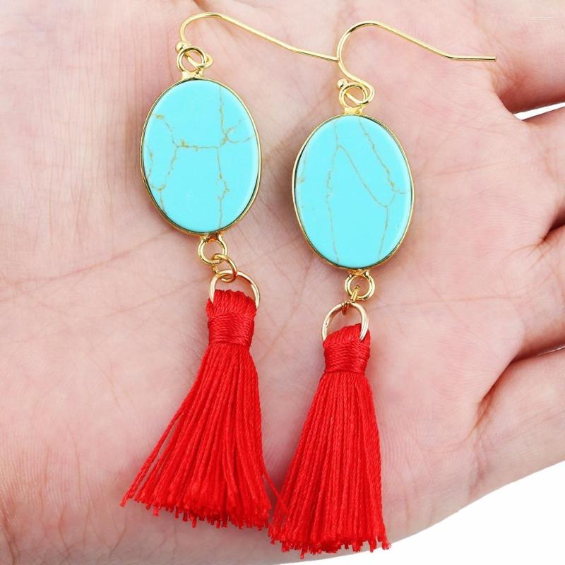 Dangle Earrings TUMBEELLUWA Tassel Boho Long Semi Precious Stone Bohemia Hook Drop Women Jewelry
Dangle Earrings TUMBEELLUWA Tassel Boho Long Semi Precious Stone Bohemia Hook Drop Women Jewelry