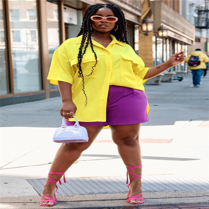 Women's Blouses Fashion Casual Women's Summer Recommended Short-sleeved Lapel Single-breasted Solid Color Pocket Decoration Straight, Fuchsia
Women's Blouses Fashion Casual Women's Summer Recommended Short-sleeved Lapel Single-breasted Solid Color Pocket Decoration Straight, Fuchsia