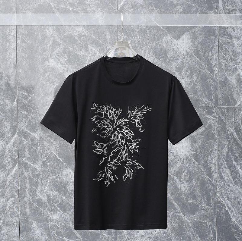 Men's T Shirts Summer Men's Tee High Quality Embroidery Casual Fashion Cotton Short Sleeve, Black
Men's T Shirts Summer Men's Tee High Quality Embroidery Casual Fashion Cotton Short Sleeve, Black