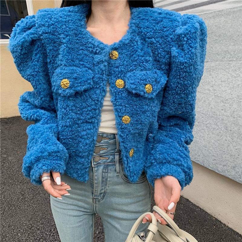 Women's Jackets Auntum And Winter Fashion Office Lady Round Neck Long Sleeve Single Breasted Print Patchwork Solid Color Thick Short Jacke, Blue
Women's Jackets Auntum And Winter Fashion Office Lady Round Neck Long Sleeve Single Breasted Print Patchwork Solid Color Thick Short Jacke, Blue
