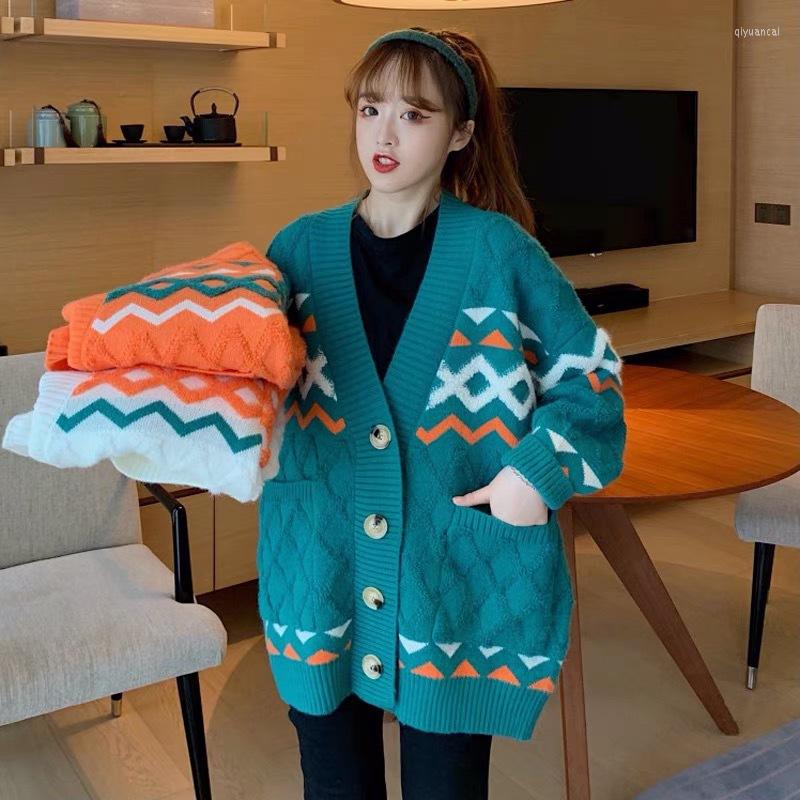 Women's Knits Thickened Sweater 2023 Spring Autumn Retro Loose V-neck Single-breasted Top Knitted Women Cardigan Jacket Coat, White
Women's Knits Thickened Sweater 2023 Spring Autumn Retro Loose V-neck Single-breasted Top Knitted Women Cardigan Jacket Coat, White