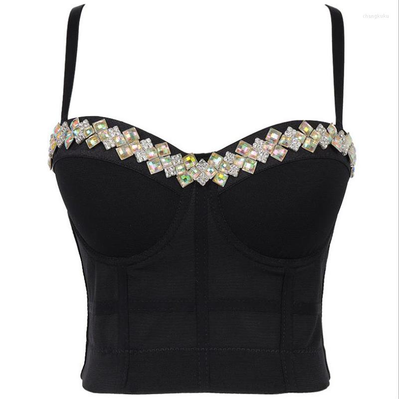 Women's Tanks Push Up Bustier Bra For Women Bohemia Style Camis Vest Diamond Sequins Solid Fashion High Waist Crop Top Female Mujer, Black
Women's Tanks Push Up Bustier Bra For Women Bohemia Style Camis Vest Diamond Sequins Solid Fashion High Waist Crop Top Female Mujer, Black