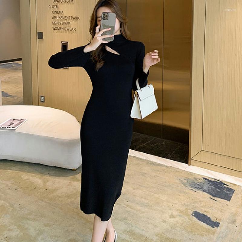 Casual Dresses Autumn Sexy Sweater Knit Dress Hole Streetwear Fashion Robes Vestidos Japanese Korean Midi For Women 2023, Black
Casual Dresses Autumn Sexy Sweater Knit Dress Hole Streetwear Fashion Robes Vestidos Japanese Korean Midi For Women 2023, Black