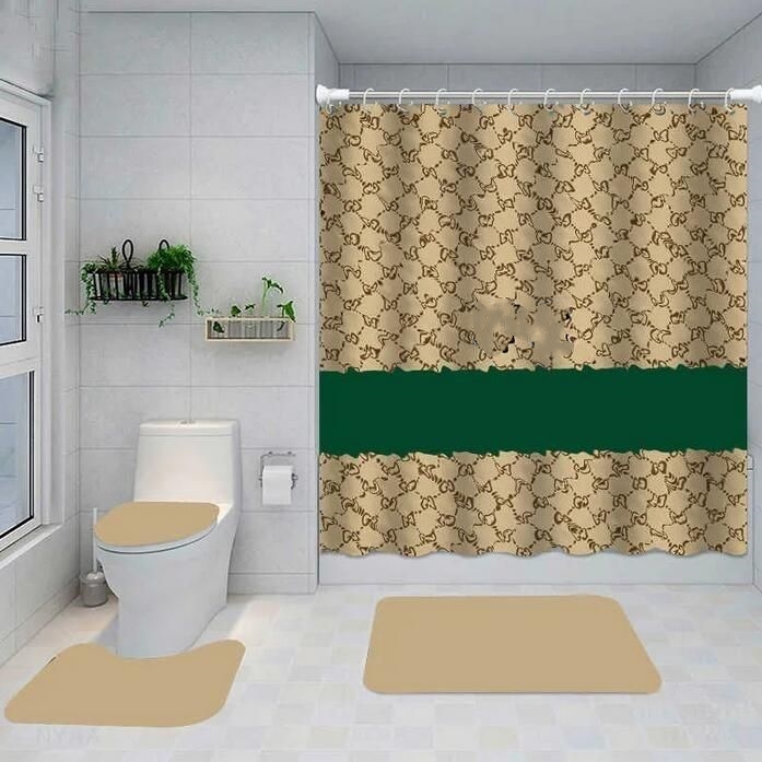 Printed Modern Letters Shower Curtains Designer Bathroom Floor Mats 4 Piece Set Toilet Seat Covers Bath Curtain Carpet Set
Printed Modern Letters Shower Curtains Designer Bathroom Floor Mats 4 Piece Set Toilet Seat Covers Bath Curtain Carpet Set
